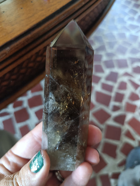 Smokey infused Citrine Quartz Tower