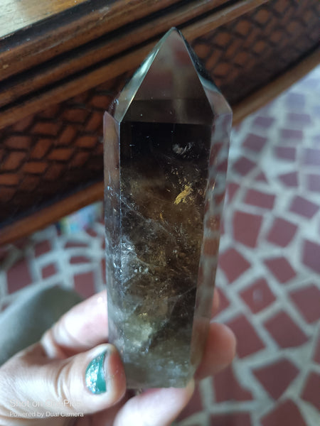 Smokey infused Citrine Quartz Tower