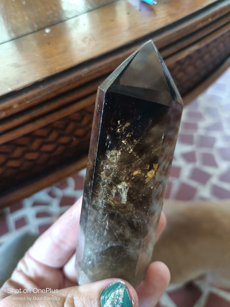 Smokey infused Citrine Quartz Tower