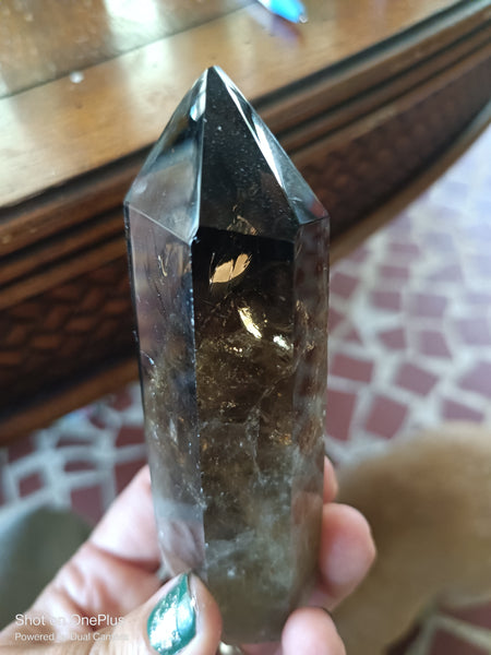 Smokey infused Citrine Quartz Tower