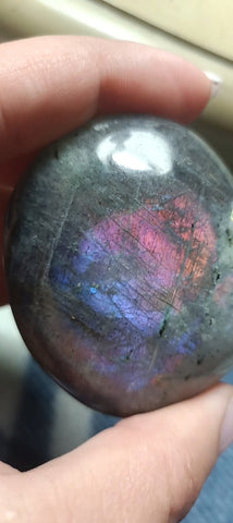 Pink & Purple Labradorite palmstone