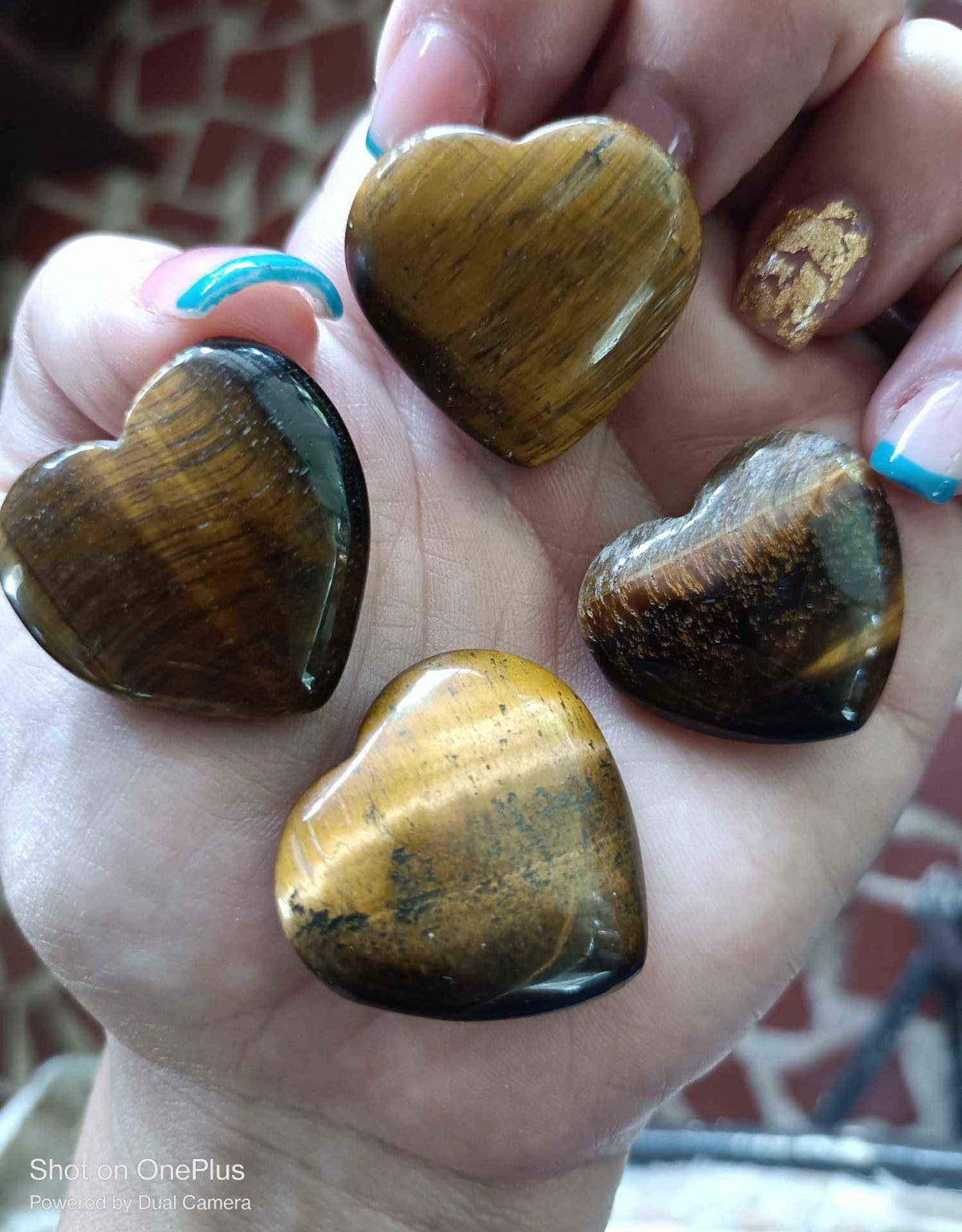 Tiger eye Crystal heart