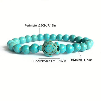 Turquoise Sea Turtle Nautical Bracelet