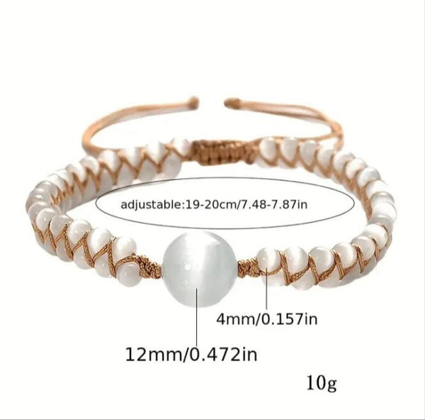 Selenite crystal bracelet with toggle