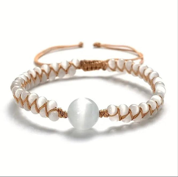 Selenite crystal bracelet with toggle