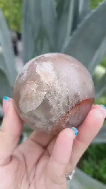 Fire Quartz Sphere high quality with Ring of fire