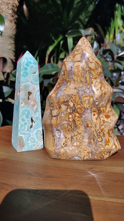 Ibis Jasper flame with cave druzy 2.7 lbs