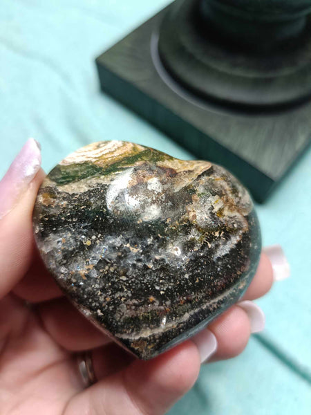 Ocean Jasper Crystal Heart