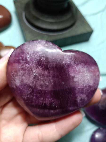 Purple Fluorite Crystal Heart