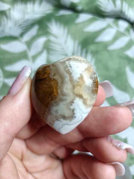 Ocean Jasper Crystal Heart