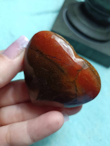 Ocean Jasper Red Crystal Heart