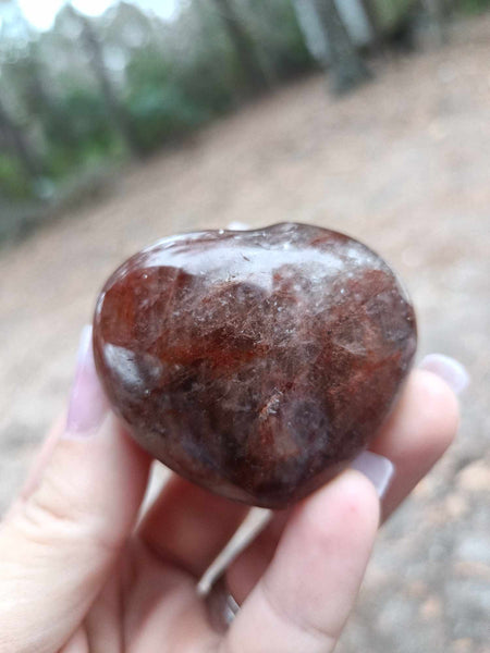 Fire Quartz Crystal Heart