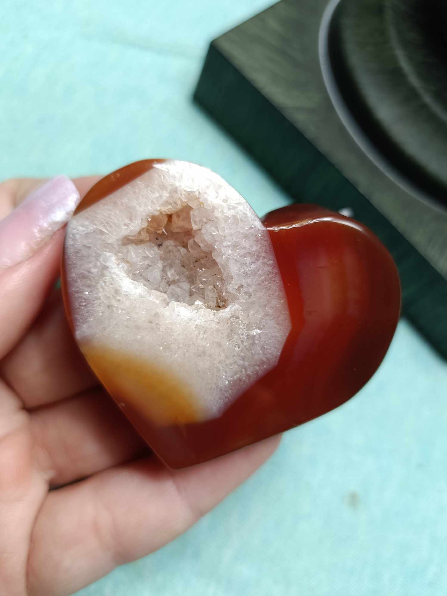 Carnelian Jasper heart