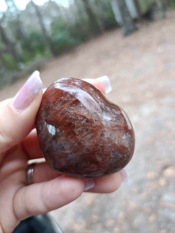 Fire Quartz Crystal Heart