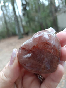 Fire Quartz Crystal Heart