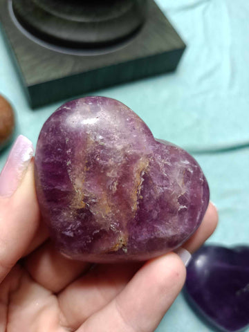 Purple Fluorite Crystal Heart