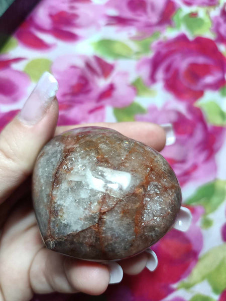 Fire Quartz Crystal Heart