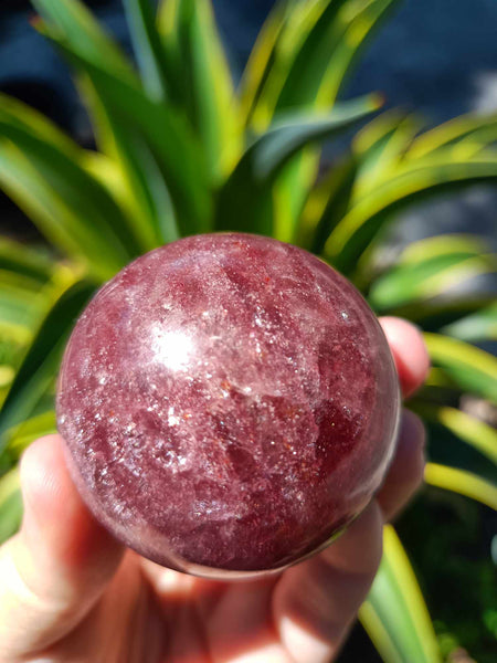 Strawberry Quartz Crystal Sphere