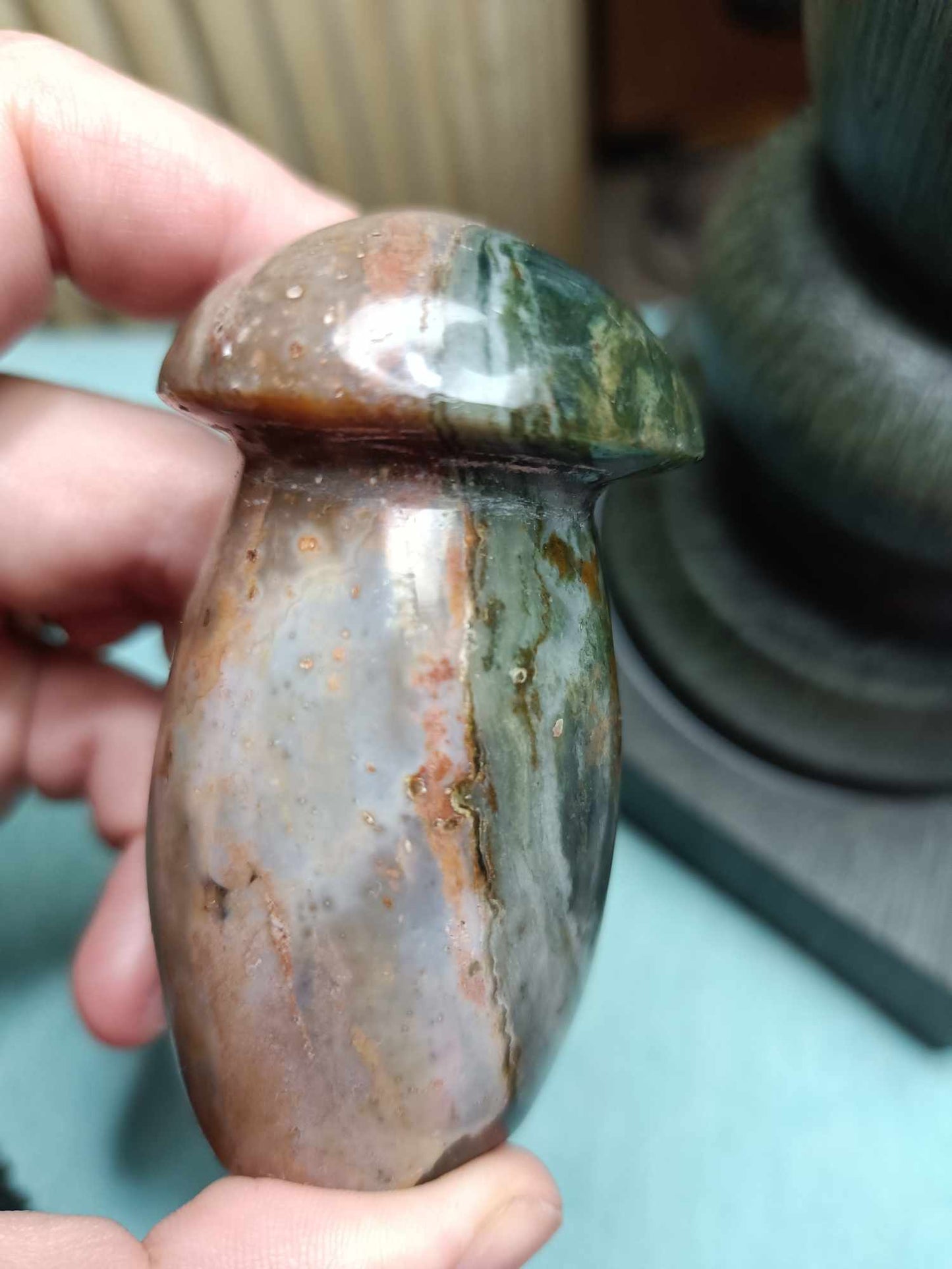 Polychrome Jasper Crystal Mushroom
