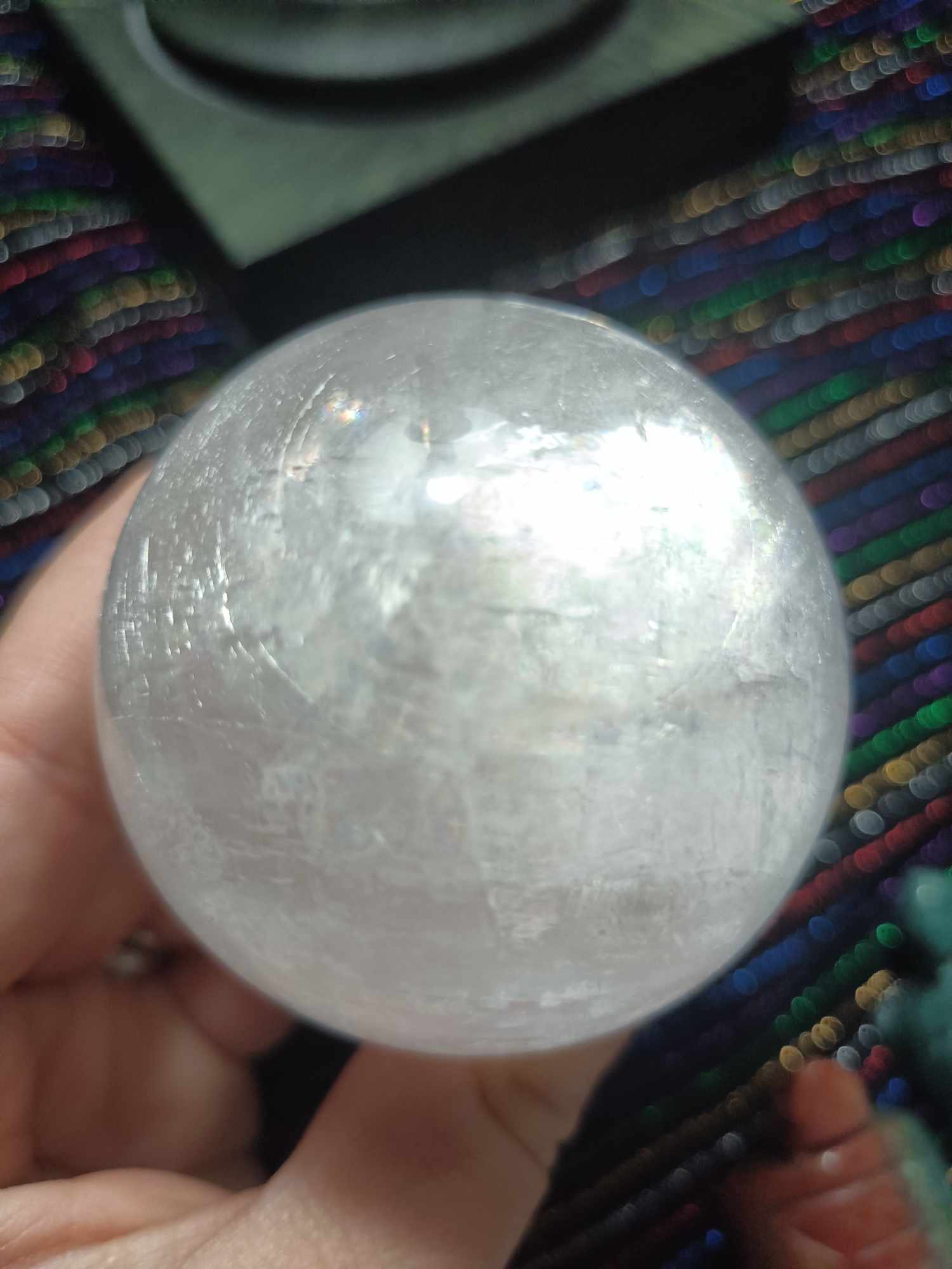 Merkabite Calcite Sphere 2.3in diameter – Orender Gardens