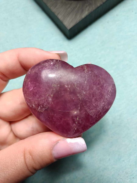 Purple Fluorite Crystal Heart