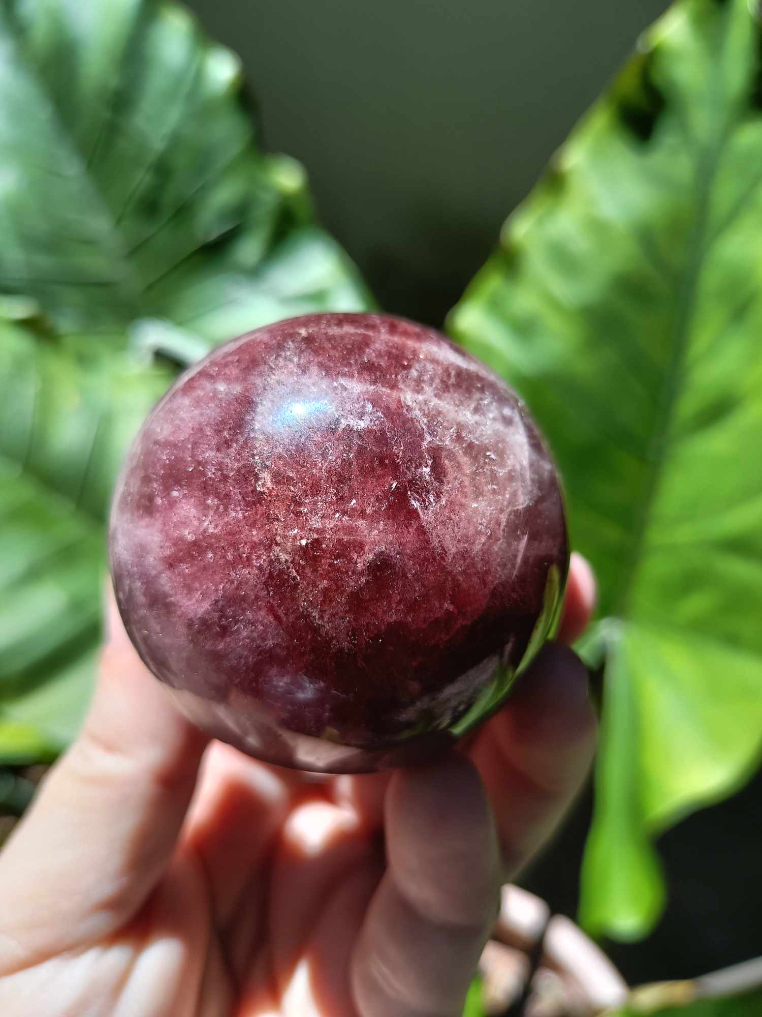 Strawberry Quartz Crystal Sphere