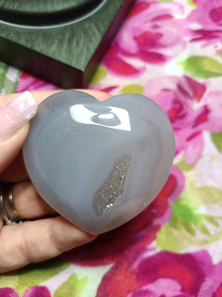 Agate Crystal Heart