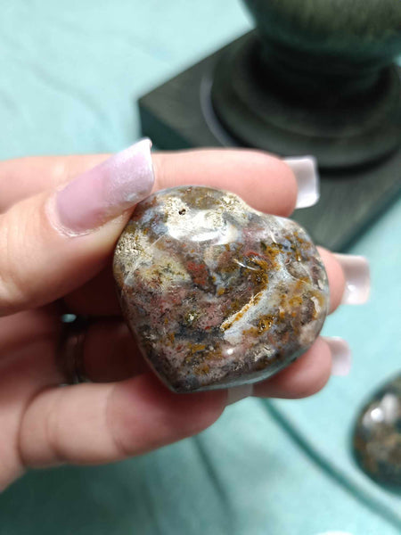 Ocean Jasper Crystal Heart