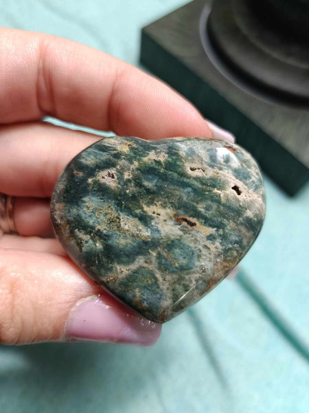 Ocean Jasper Crystal Heart