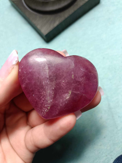 Purple Fluorite Crystal Heart