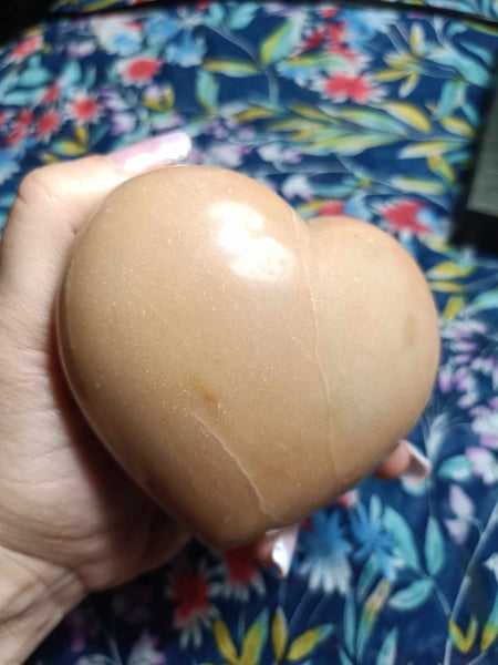 Natural Sandstone Crystal Heart