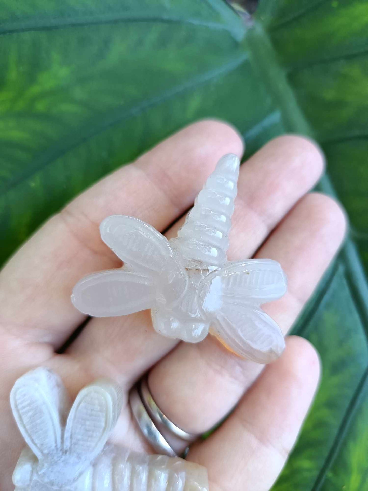 Agate Crystal Dragonfly Carving