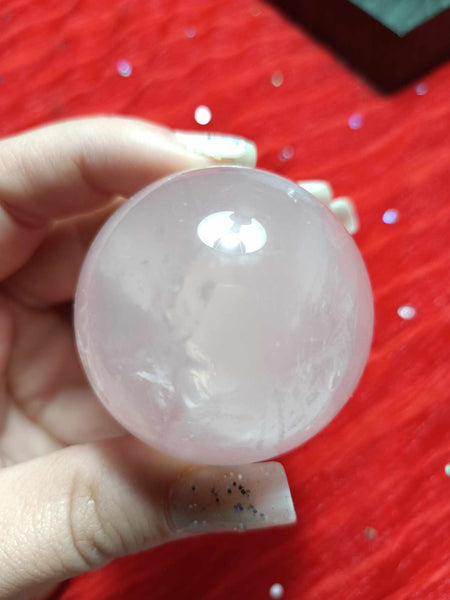 Pink Rose Quartz crystal Sphere A