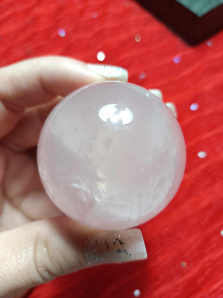 Pink Rose Quartz crystal Sphere A