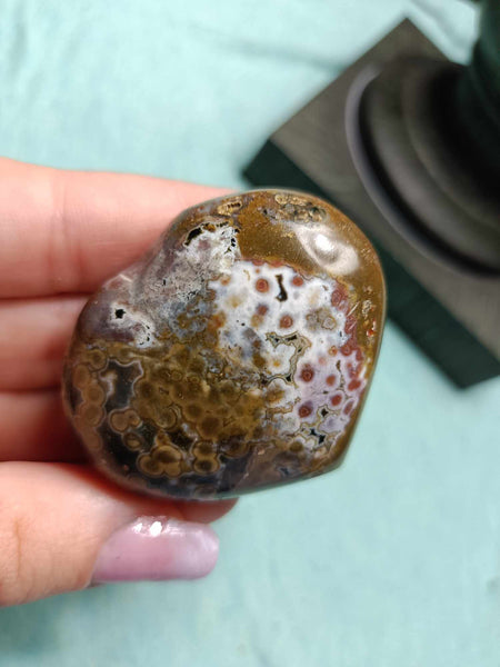 Ocean Jasper Crystal Heart