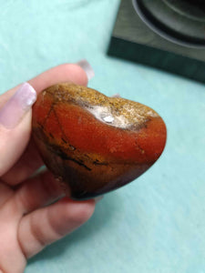 Ocean Jasper Red Crystal Heart