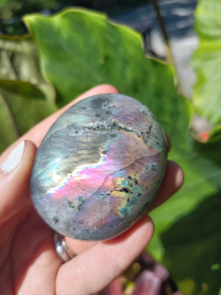 Purple Labradorite palmstone