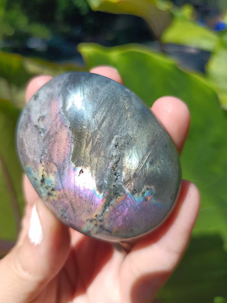 Purple Labradorite palmstone