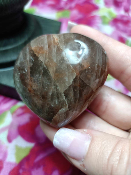 Fire Quartz Crystal Heart