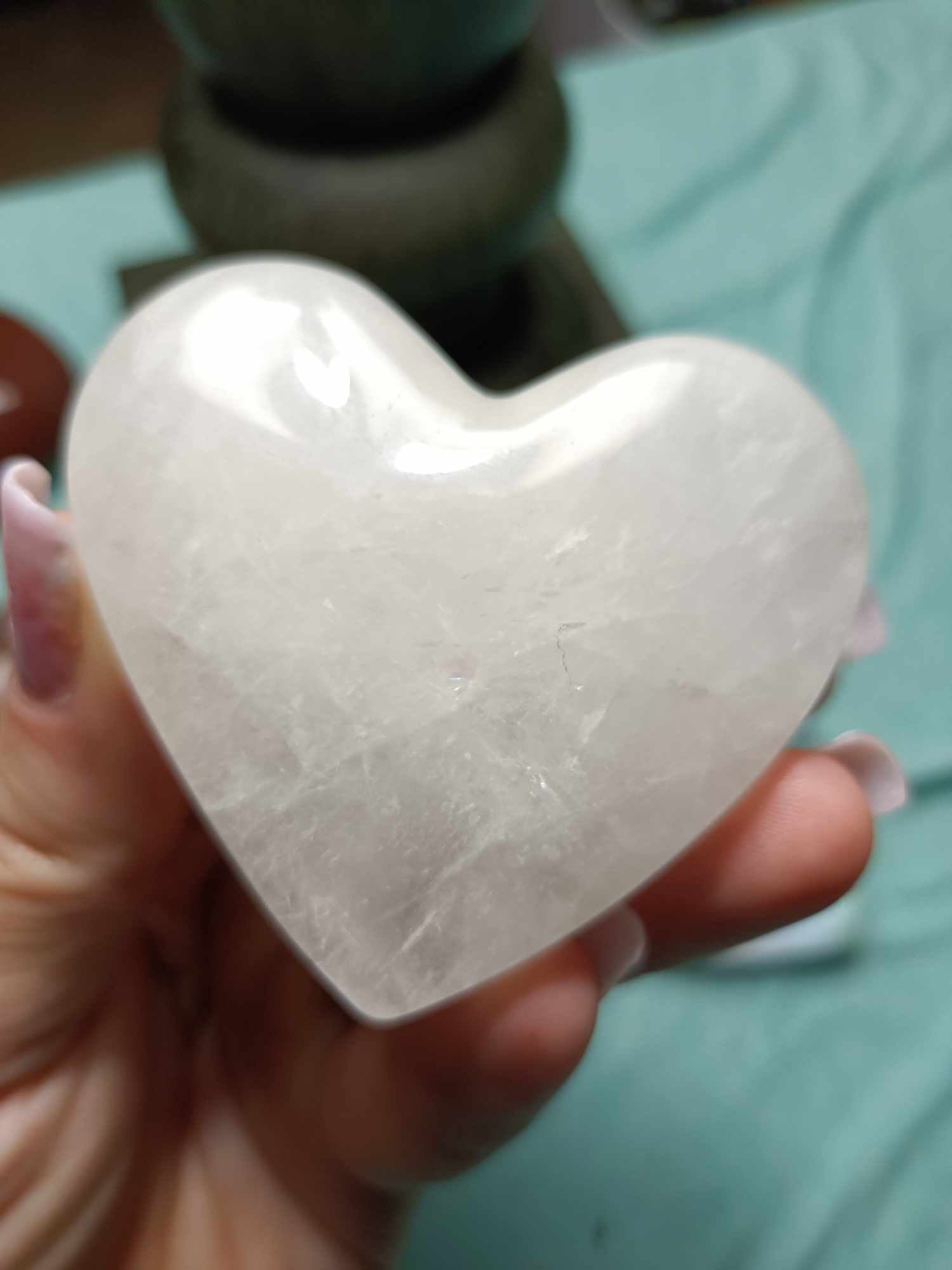 Clear Quartz Crystal heart