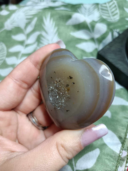 Agate Crystal Heart