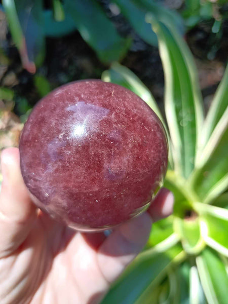 Strawberry Quartz Crystal Sphere