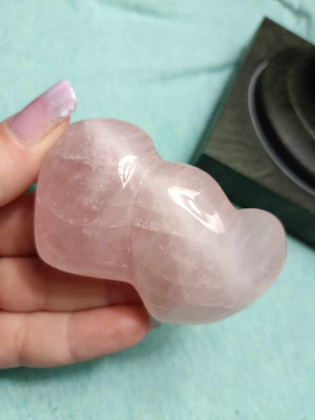 Double Heart Pink Quartz