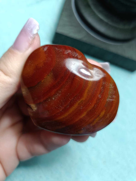 Ocean Jasper Red Crystal Heart