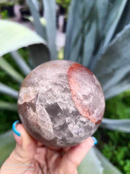 Fire Quartz Sphere high quality with Ring of fire