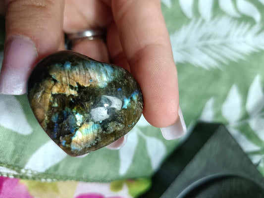 Labradorite Crystal Heart