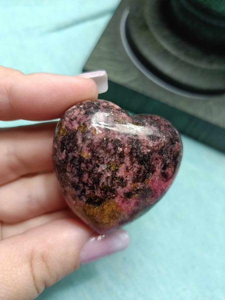 Rhodonite Crystal Heart