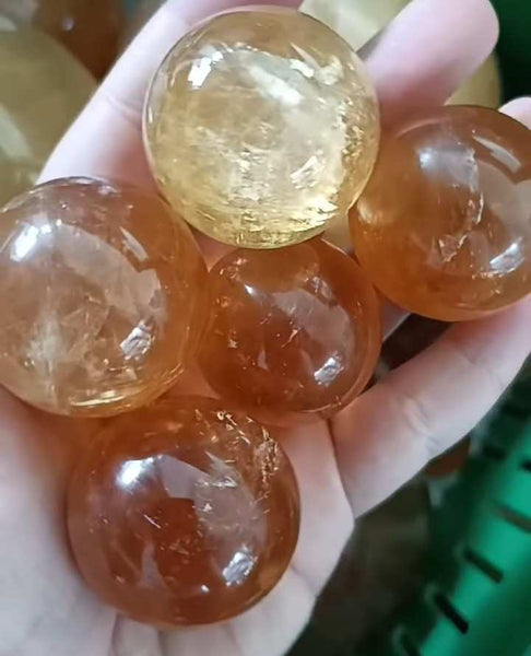 Honey Calcite Sphere