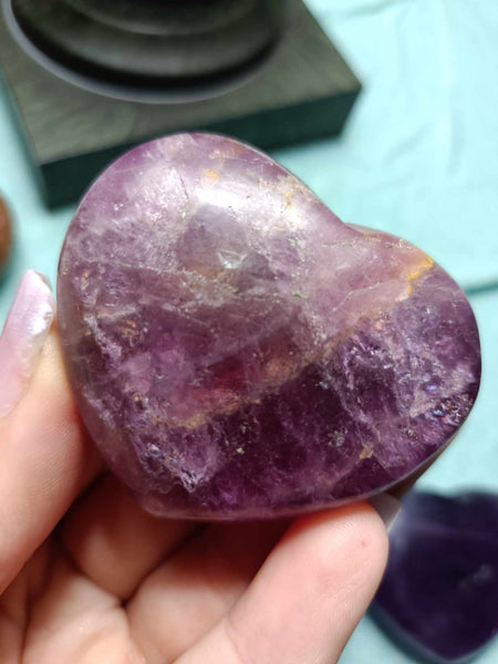 Purple Fluorite Crystal Heart