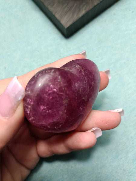 Purple Fluorite Crystal Heart